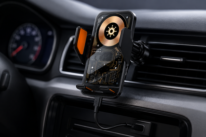 Car Wireless Charger Auto Mount Phone Holder for Iphone 17 16 15 14 13 12 Samsung Xiaomi Infrared Induction Fast Charging Stand