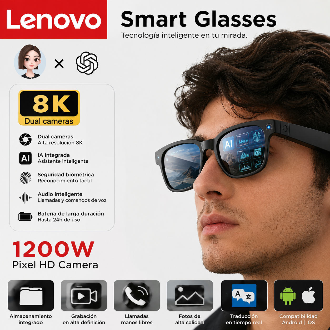 Gafas inteligentes con IA